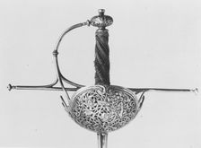 Cup-Hilted Rapier, hilt, Italian, probably Naples; blade, German, Solingen, ca. 1650-75. Creator: Johann Bongen