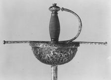 Cup-Hilted Rapier, Italian, Milan; blade, German, Solingen, ca. 1650-75. Creator: Carlo Piccinino