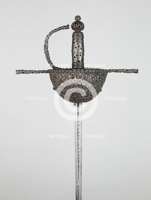 Cup-Hilted Rapier, Italy, 1670/90. Creator: Unknown.