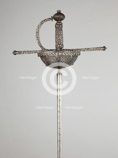 Cup-Hilted Rapier, Italy, About 1650. Creator: Tomas Ayala.
