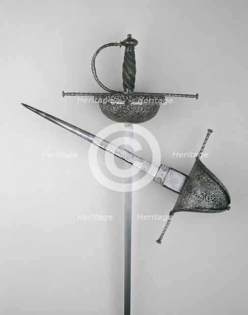 Cup-Hilted Rapier, Italy, c. 1650/60. Creator: Unknown.