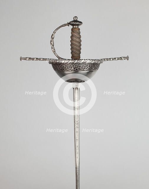 Cup-Hilted Rapier, Spain, northern, 1660/70. Creator: Unknown.