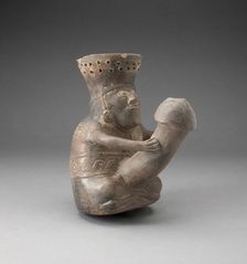 Cup in the Form of a Figure Holding Enlarged Penis, A.D. 1100/1470. Creator: Unknown