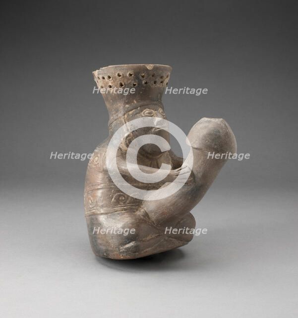 Cup in the Form of a Figure Holding Enlarged Penis, A.D. 1100/1470. Creator: Unknown.