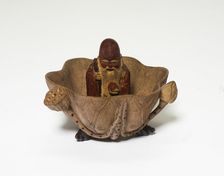 Cup in the Shape of a Lotus Flower with a Figure of an Immortal, Ming dynasty (1368-1644). Creator: Unknown