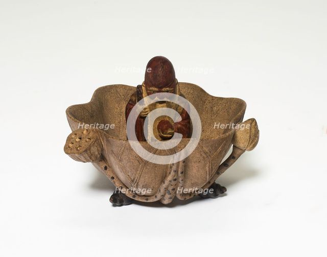 Cup in the Shape of a Lotus Flower with a Figure of an Immortal, Ming dynasty (1368-1644). Creator: Unknown.