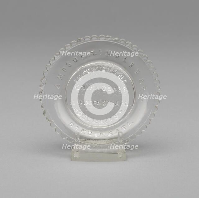 Cup plate, 1848/49. Creator: Sampson, Lindley & Co.