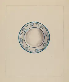 Cup Plate, c. 1936. Creator: Florence Stevenson