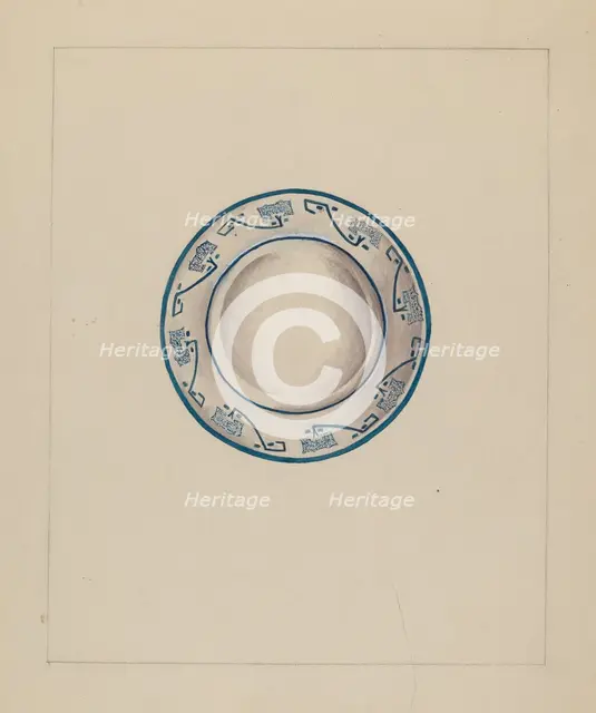 Cup Plate, c. 1936. Creator: Florence Stevenson.