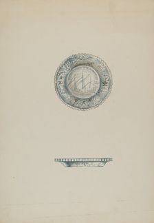 Cup Plate, c. 1936. Creator: Roberta Elvis