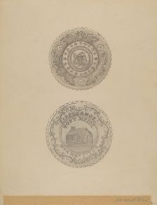 Cup Plates, 1935/1942. Creator: Paul Ward