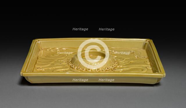 Cup Stand with Dragons in Waves, 1662-1722. Creator: Unknown.