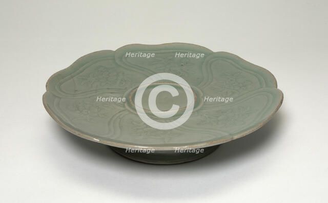 Cup Stand with Overlapping Petals and Floral Sprays, Korea, Goryeo dynasty (918-1392), mid-12th cent Creator: Unknown.