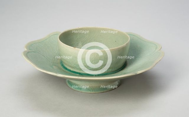 Cup Stand with Lobed Rim, Korea, Goryeo dynasty (918-1392), 12th century. Creator: Unknown.