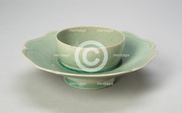 Cup Stand with Lobed Rim, Korea, Goryeo dynasty (918-1392), 12th century. Creator: Unknown.