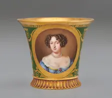 Cup (Tasse Jasmin À Pied Cannelé, 1St Size) With Portrait Of Anna Scott, Duchess..., 1811. Creator: Unknown