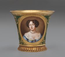 Cup (Tasse Jasmin À Pied Cannelé, 1St Size) With Portrait Of Anna Scott, Duchess..., 1811. Creator: Unknown