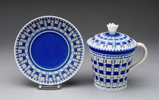 Cup with Cover and Saucer, Burslem, c. 1780. Creator: Wedgwood