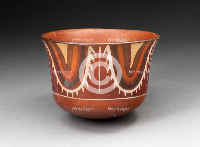 Cup with Concentric U-Shaped Motif, 180 B.C./A.D. 500. Creator: Unknown.