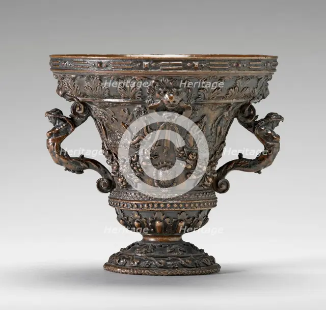 Cup with Allegorical Scenes and Shields of Este Arms, 1560s. Creator: Unknown.