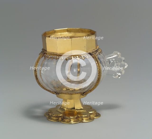 Cup with Gilded-Silver Mounts, French or Italian, 1375-1400. Creator: Unknown.