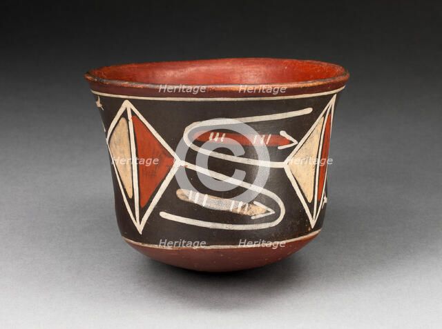 Cup with Diamond-Shape Geomeric Motifs, 180 B.C./A.D. 500. Creator: Unknown.