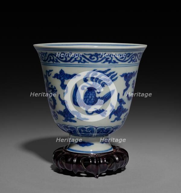 Cup with Dragons and Phoenixes, 1522-1566. Creator: Unknown.