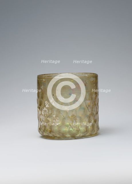 Cup with Molded Honeycomb Pattern, Iraq, 7th-10th century or later. Creator: Unknown.