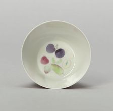 Cup with Stylized Fruit: Plums, Cherries, Melon, and Seeds, Qing dynasty, Kangxi reign (1662-1722). Creator: Unknown