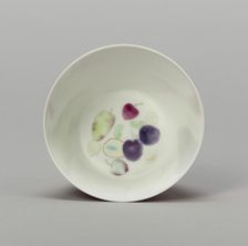 Cup with Stylized Fruit: Plums, Cherries, Melon, and Seeds, Qing dynasty, Kangxi reign (1662-1722). Creator: Unknown