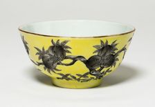 Cup with Peaches, Qing dynasty (1644-1911), Guangxu period (1875-1908), c. 1894. Creator: Unknown