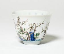 Cup with Plum Blossoms, Qing dynasty (1644-1911), Kangxi reign mark and period (1662-1722). Creator: Unknown