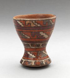 Cup with Rows of Geometric, Textile-like Patterns, 180 B.C./A.D. 500. Creator: Unknown