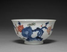 Cup with Rock and Prunus Decoration: Kakiemon Type, 18th century. Creator: Unknown