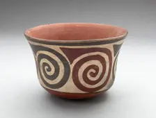 Cup with Repeated Spiral Motifs, 180 B.C./A.D. 500. Creator: Unknown