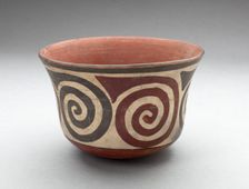 Cup with Repeated Spiral Motifs, 180 B.C./A.D. 500. Creator: Unknown