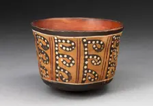 Cup with Repeated Spotted, Curved Line Motif, 180 B.C./A.D. 500. Creator: Unknown
