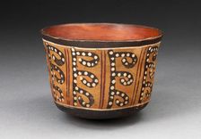 Cup with Repeated Spotted, Curved Line Motif, 180 B.C./A.D. 500. Creator: Unknown