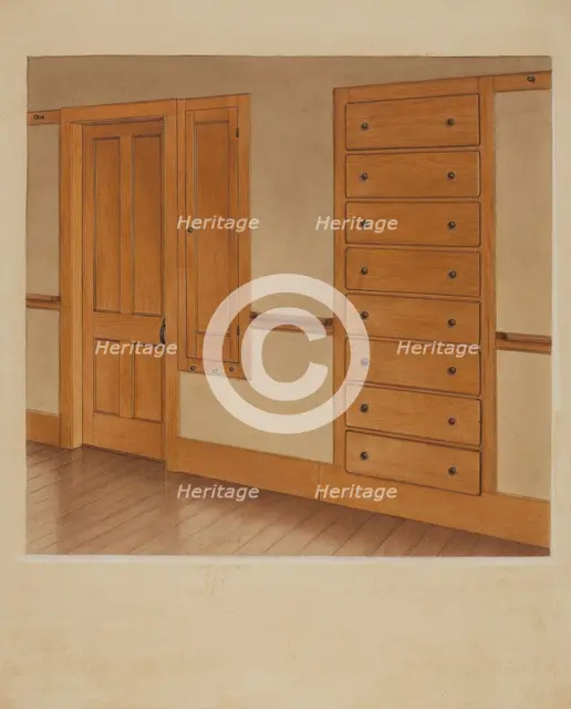 Cupboard, 1937. Creator: Alfred H. Smith.