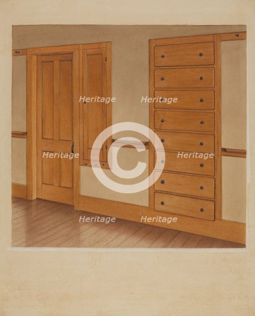 Cupboard, 1937. Creator: Alfred H. Smith.