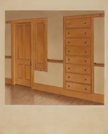 Cupboard, 1937. Creator: Alfred H. Smith