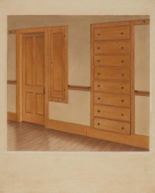 Cupboard, 1937. Creator: Alfred H. Smith