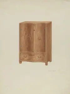 Cupboard, 1938. Creator: Edward Jewett