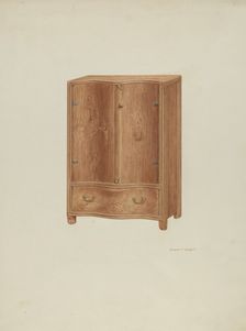 Cupboard, 1938. Creator: Edward Jewett