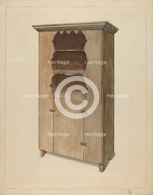 Cupboard, c. 1936. Creator: Bernard Gussow.