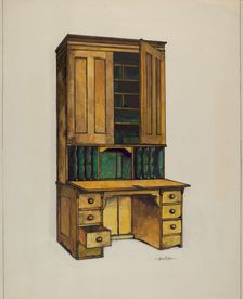 Cupboard, c. 1937. Creator: Florence Truelson