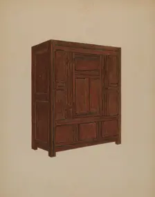 Cupboard, c. 1937. Creator: Meyer Goldbaum