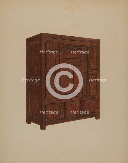 Cupboard, c. 1937. Creator: Meyer Goldbaum.