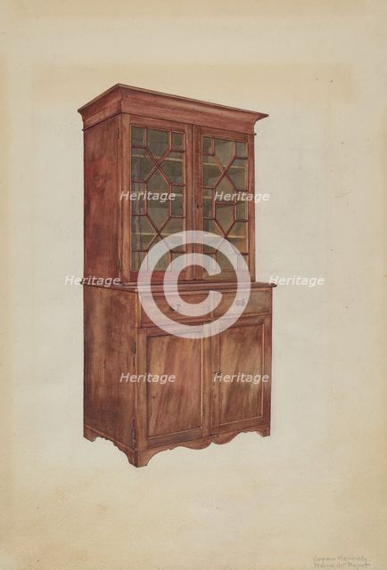 Cupboard, c. 1938. Creator: Virginia Kennady.