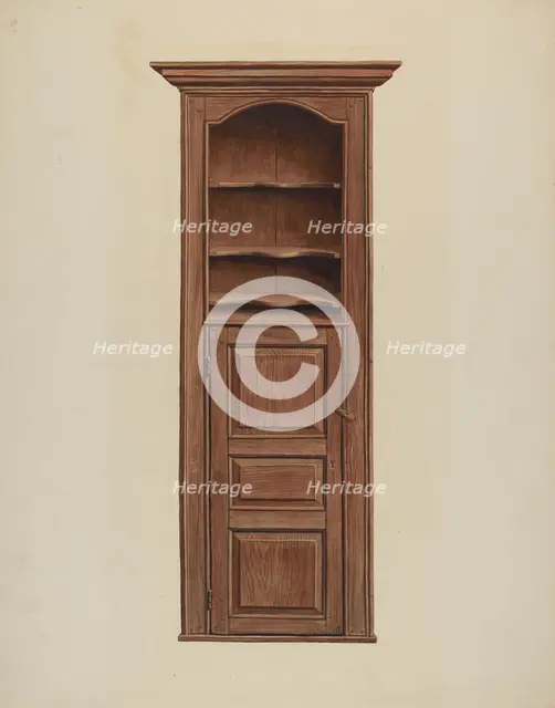 Cupboard, c. 1939. Creator: Leslie Macklem.